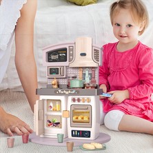 Çocuk Mutfak Playset Eğitim Oyuncakları Doğum Günü Mor Için Gerçekçi Oyuncaklar Yemek