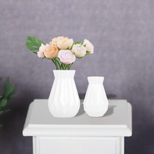 1:12 Dollhouse Minyatür Simülasyon Saksı Bitkileri Süs Beyaz