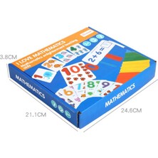 Okul Öncesi Kids Matematik Eğitim Oyuncakları Ahşap Çubuklar Sayı Kartları