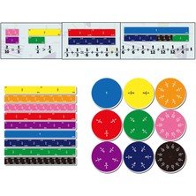 102X Fraksiyon Oyuncak Matematik Eğitim Oyuncak Fraksiyon Fayans ve Çevreler Çocuklar