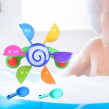 Dönen Yel Değirmeni Bathtime Fun Baby Duş Yel Değirmeni Oyuncak Yürümeye Başlayan Çocuklar Yel Değirmeni ve Kaşık