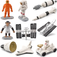 10X Yaratıcı Astronot Heykel Heykeli Mini Küçük Uzay Araç Figürleri Oyuncaklar