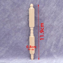 4x Ahşap Direkler, Zanaatkarlar Için 1:12 Ölçekli Bebek Evi Parçaları Için 4.7 Inç Minyatür
