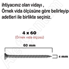 Alet Çantam  Sunta Vidası Ahşap Yıldız Ağaç Vida 6X40 - 100 Adet