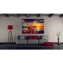 Bestablo Yağlı Boya Görünümlü Yelkenli Kanvas Tablo