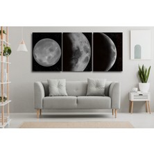 Bestablo 3 Parça Dolunay Kanvas Tablo