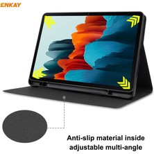 Enkay ENK-8026 Inek Dokusu Pu Deri + Tpu Akıllı Kılıf Kalem Yuvalı Samsung Galaxy Tab S8 / Galaxy Tab S7 11.0 T870 / T875 (Yurt Dışından)