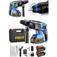 Deko DKT21KD 21V 4AH Çift Akülü 5 J Kırım Darbeli Kırıcı Delici Kömürsüz Brushless Motor + Set Hediyeli