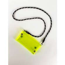 Badger Collection Jellyfon Askılı Şeffaf Telefon Çantası Limon Minimal Hediye Tasarım Pvc Renkli Unisex Erkek Kadın