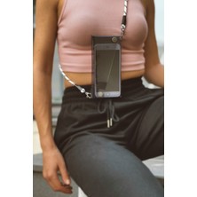 Badger Collection Jellyfon Askılı Şeffaf Telefon Çantası Duman Gri Minimal Hediye Tasarım Pvc Renkli Unisex Erkek Kadın