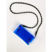 Badger Collection Jellyfon Askılı Şeffaf Telefon Çantası Mavi Minimal Hediye Tasarım Pvc Renkli Unisex Erkek Kadın