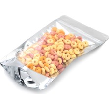 Packtory Ön Şeffaf Metalize Kilitli Doypack Ambalaj 13 x 22,5  + 3,5 cm. 250  gr. - 250 Adet