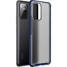 Microcase Xiaomi Poco X3 Gt Luna Serisi Köşe Korumalı Sert Rubber Kılıf - Mavi