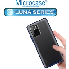 Microcase Xiaomi Poco X3 Gt Luna Serisi Köşe Korumalı Sert Rubber Kılıf - Mavi