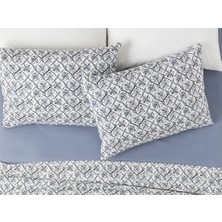 English Home Gem Roses Pamuklu 2'li Yastık Kılıfı 50 x 70 cm Indigo