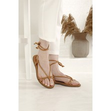 Ccway Kadın Ipli Parmak Arası Sandalet Camel