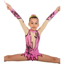 Karacan Spor C48 Baskılı Etekli Cimnastik Mayo