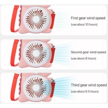 Xinh USB Elektrikli Fan 300MAH Şarj Edilebilir Karikatür Kompakt Taşınabilir Öğrenci ve Çocuk El Mini Mute LED Aydınlatma Fan (Yurt Dışından)