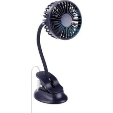 Xinh Taşınabilir Mini Klip Arabası Fan, 3 Hızlar, Esnek Bükülebilir USB Şarj Edilebilir Pil Kumandalı Sessiz Masa Fanı Ev Için, (Yurt Dışından)