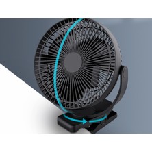 Xinh Klip Fan Pil Kumandalı, 5 Inç 5000 Mah Bebek Için Şarj Edilebilir Fan, Bebek Arabası Golf Sepeti Için Taşınabilir Soğutma USB Fan Araba USB Gadgets (Yurt Dışından)