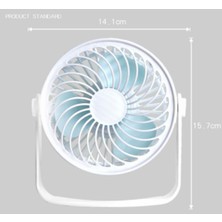 Xinh Güçlü Rüzgar Sessiz USB Masa Masası Sessiz 2 Hız Ayarlanabilir 360 Derece Dönebilen Mini Kişisel Fan Ev Ofis (Yurt Dışından)