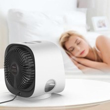 Xinh USB Mini Hava Soğutucu Fan Hava Soğutma Klima Gece Işık Taşınabilir Nemlendirme Masaüstü Hava Soğutucu Çok Işlevli Yaz Fanlar (Beyaz) (Yurt Dışından)
