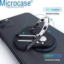 Microcase 3in1 3m Yapışkan Yüzük Tutucu Standlı Klips Araç Içi Telefon Tutucu - Gold - AL2924
