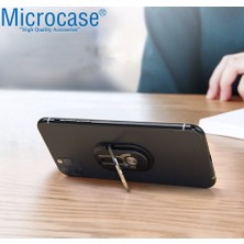 Microcase 3in1 3m Yapışkan Yüzük Tutucu Standlı Klips Araç Içi Telefon Tutucu - Gold - AL2924