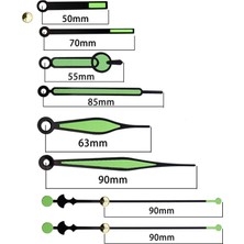 Salmoph Kuvars Duvar Saati Eller Hareket Mekanizması Tip K & 3 Set Iğne (Yurt Dışından)