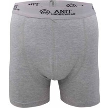 Anıt Kısa Paça Likralı Erkek Boxer Gri - 1115A