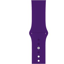 Desingshop Apple Watch 2 3 4 5 6 7 Se Uyumlu 38-40 mm  A+ Kaliteli Silikon Kordon Mor Renk
