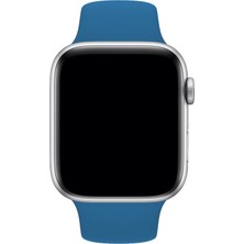 Desingshop Apple Watch 2 3 4 5 6 7 Se Uyumlu 38-40 mm  A+ Kaliteli Silikon Kordon Royal Blue