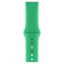 Desingshop Apple Watch 2 3 4 5 6 7 Se Uyumlu 42-44 mm  A+ Kaliteli Silikon Kordon Zümrüt Yeşili
