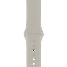 Desingshop Apple Watch 2 3 4 5 6 7 Se Uyumlu 42-44 mm  A+ Kaliteli Silikon Kordon Gri
