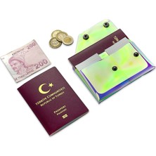 Badger Collection Jellypass Hologram Pasaportluk Pasaport Cüzdanı Pasaport Kılıfı Minimal Hediye Tasarım Şeffaf Pvc