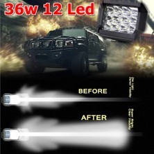 NKT GROUP Off Road Spot Delici 12 LED 5 Farklı Fonksiyonlu Su Geçirmez 3 Sıra