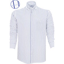 Varetta Erkek Parlament Kareli Desen Uzun Kol Düğmeli Yaka Klasik Kesim Gömlek