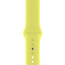Desingshop Apple Watch 2 3 4 5 6 7 Se Uyumlu 38-40 mm  A+ Kaliteli Silikon Kordon Sarı Renk