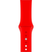 Desingshop Apple Watch 2 3 4 5 6 7 Se Uyumlu 38-40 mm  A+ Kaliteli Silikon Kordon Kırmızı