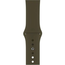 Desingshop Apple Watch 2 3 4 5 6 7 Se Uyumlu 42-44 mm  A+ Kaliteli Silikon Kordon Dark Green