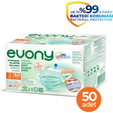 Evony Yumuşak Elastik Kulaklı Maske 50'li