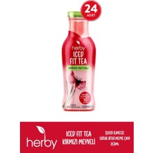 Herby Soğuk Çay Şeker İlavesiz 24'lü Iced Fit Tea Kırmızı Meyveli 250 ml