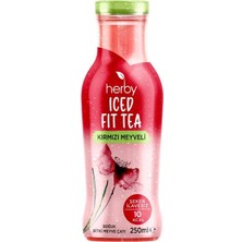 Herby Soğuk Çay Şeker İlavesiz 24'lü Iced Fit Tea Kırmızı Meyveli 250 ml