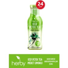 Herby Soğuk Çay Şeker İlavesiz 24'lü Iced Detox Tea Misket Limonlu 250 ml