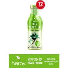 Herby Soğuk Çay Şeker İlavesiz 12'li Iced Detox Tea Misket Limonlu 250 ml