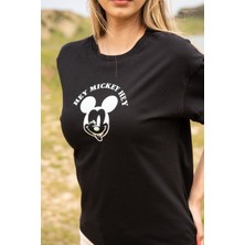 Berse Butik Siyah Varak Baskılı T-Shirt