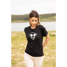 Berse Butik Siyah Varak Baskılı T-Shirt