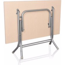 Arıcıoğlu Katlanır Metal Yüksek Ayaklı Suntalam Ahşap Masa 80 x 90 cm