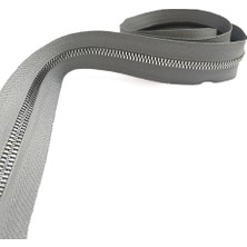 Hobizubi Çanta Fermuarı - Metal Diş - Gri - 1 Adet