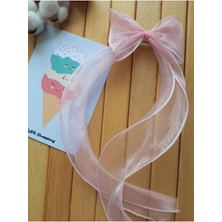 EyER Shoping Tül Kuyruklu Otomatik Klips Toka Şeftali